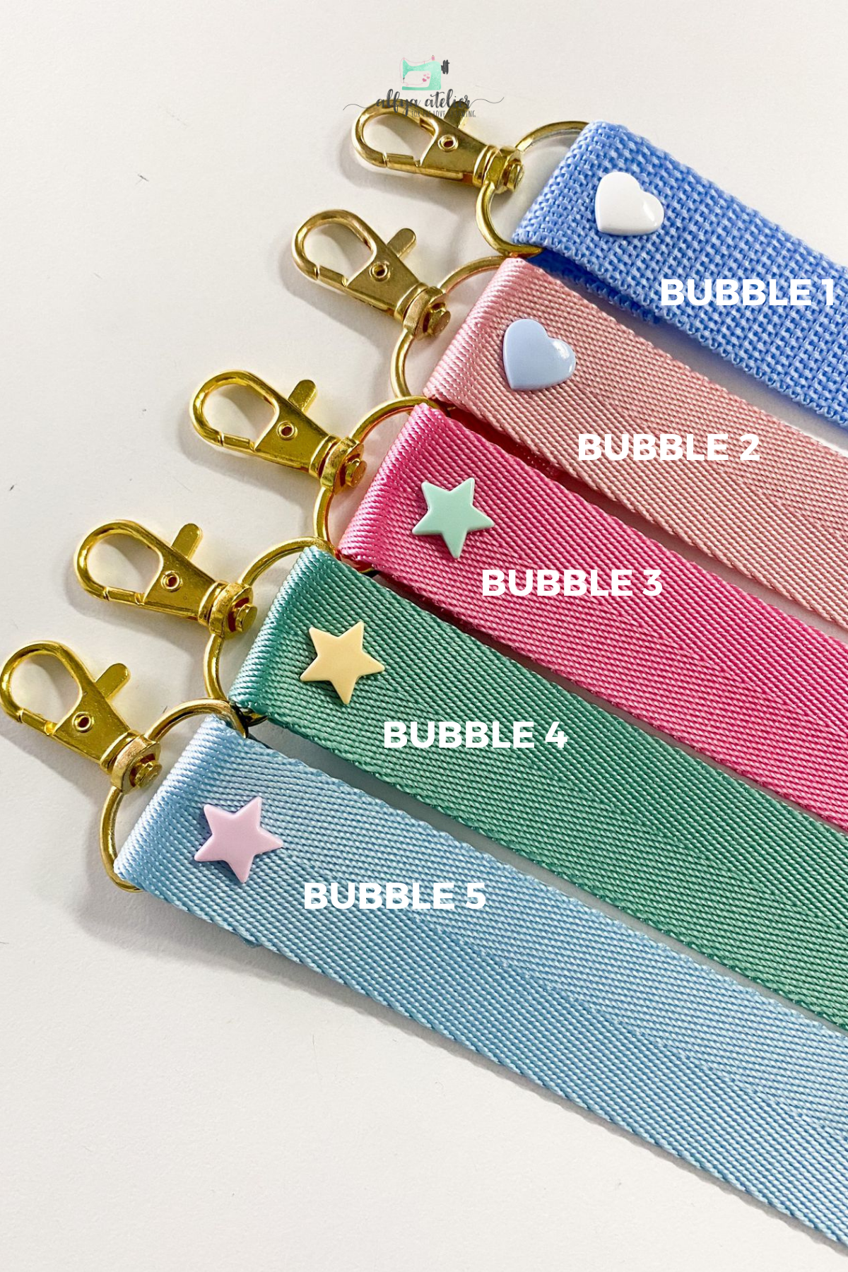 Bubble Series: Webbing Keychain with Embroidery