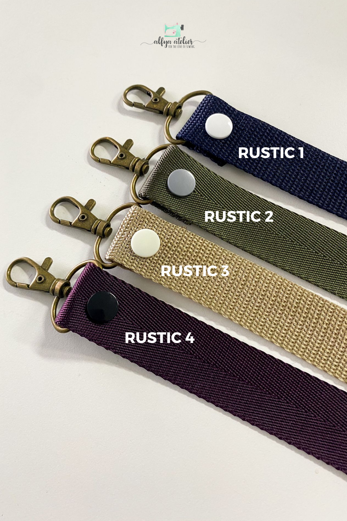 Rustic Series: Webbing Keychain with Embroidery