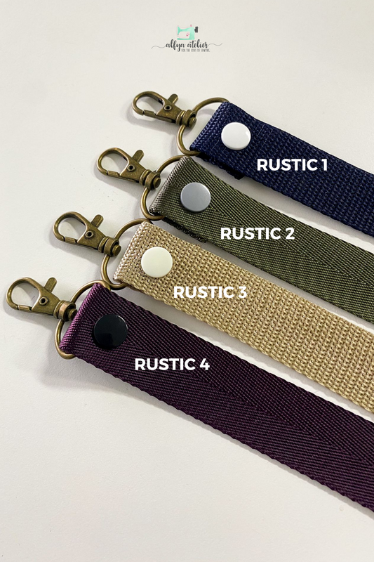 Rustic Series: Webbing Keychain with Embroidery