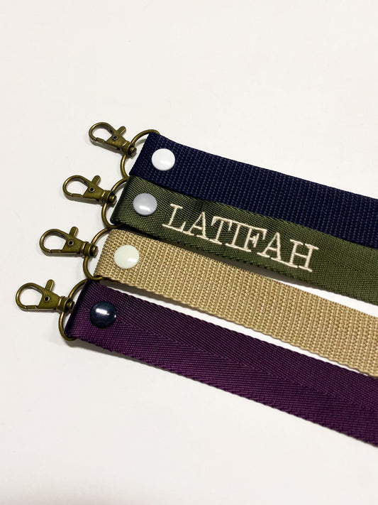 Rustic Series: Webbing Keychain with Embroidery